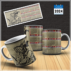 30 Artes para Caneca Calendário Temas Diversos 2024 Arquivo em Photoshop 4