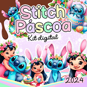 12 Artes para Caneca Pascoa Lilo e Stitch em Jpg