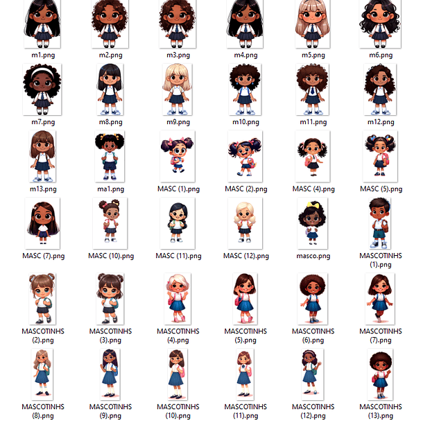 Kit Digital Volta as Aulas Mascotes 2024 Arquivos em Png  11