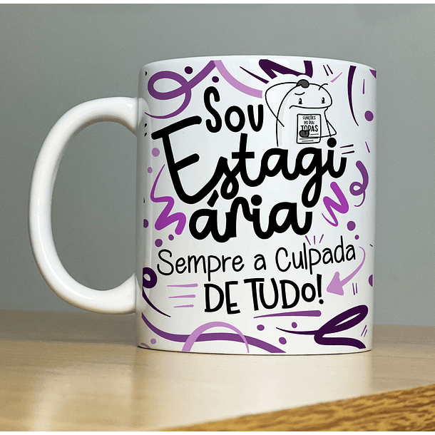 Arte Caneca Sou Estagiária  Flork Profissão Arquivo Png 