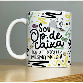 Arte Caneca Sou Operador de Caixa Flork Profissão Arquivo Png