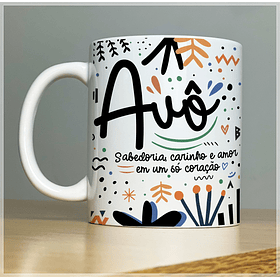 Arte Caneca Avô Sabedoria, Carinho e amor Aniversário Arquivo Png