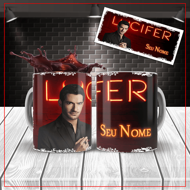 5 Artes para Caneca Serie Filme Lucifer Arquivo Editável  3