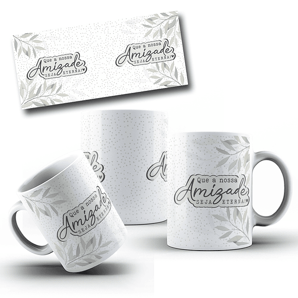 8 Artes para Caneca Amizade Amigos Arquivo Editável 3