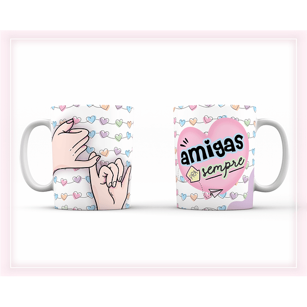 8 Artes para Caneca Amizade Amigas Arquivo Editável  1