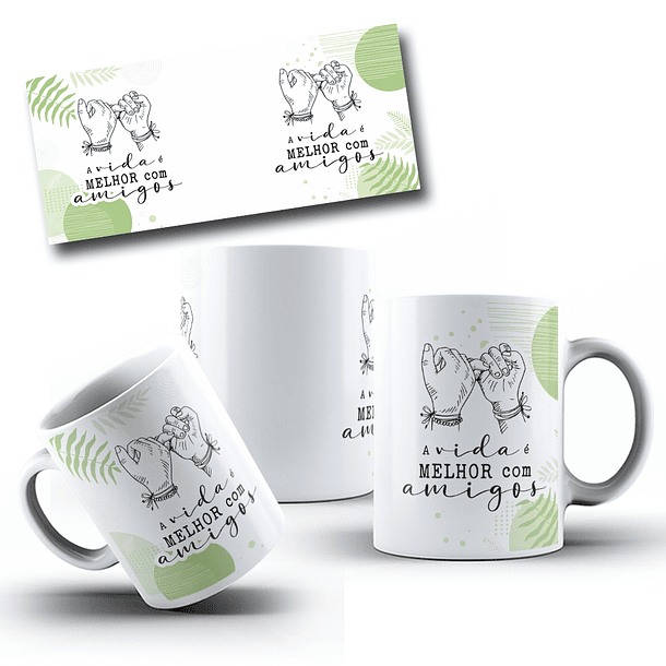 8 Artes para Caneca Amizade Amigos Arquivo Editável 7
