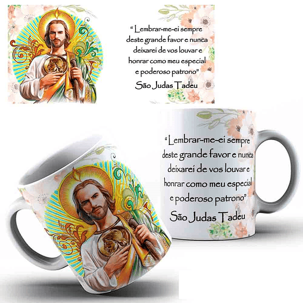 35 Artes para Caneca Santinhos Catolicos com Oração Arquivo Editável 5