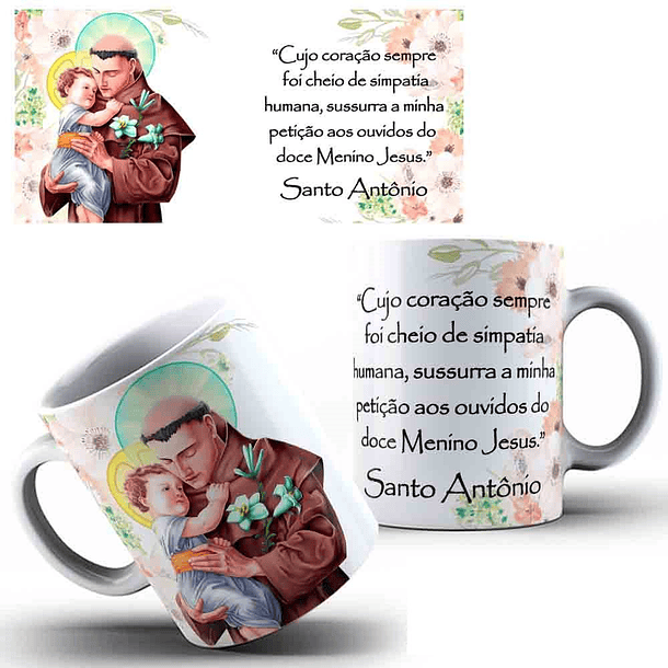 35 Artes para Caneca Santinhos Catolicos com Oração Arquivo Editável 9