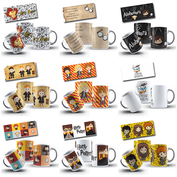65 Artes para Caneca Harry Potter Arquivo Editável  4