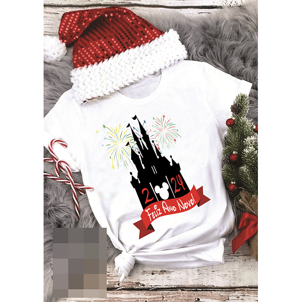 10 Artes para Caneca e Camisa Ano Novo Disney Mickey e Minnie Arquivo Editável 8