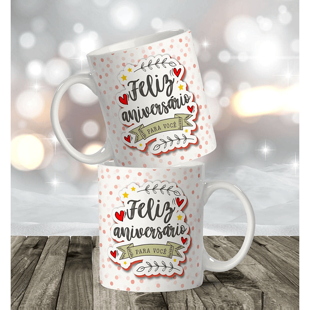 16 Artes para Caneca Aniversário Arquivo Editável  2