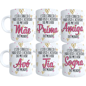 15 Artes para Caneca Família Arquivo em Jpg