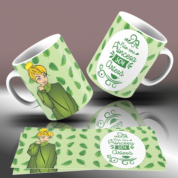 15 Artes para Caneca Princesas da Disney Arquivo Editável 13