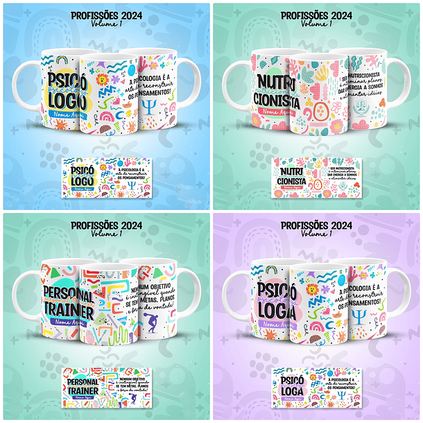 29 Artes para Caneca Profissões Arquivo em Jpg 6