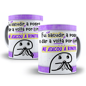 Arte Caneca Fui sacudir a poeira e dar volta por cima Me Atacou e Rinite Arquivo Png