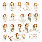 Kit Digital Arcanjos Aquarela Arquivos em Png   1