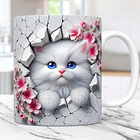 10 Artes Caneca Gato 3D Gatinhos Animal Animais Pet Love 3d Arquivos Png 5