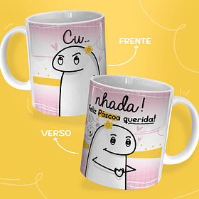 Arte Caneca Cu... Nhada Feliz Páscoa Querida! Arquivo Png