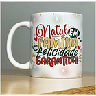 Arte Caneca Natal em Família Felicidade Garantida Arquivo Png 1