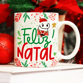 Arte Caneca Feliz Natal! Arquivo Png