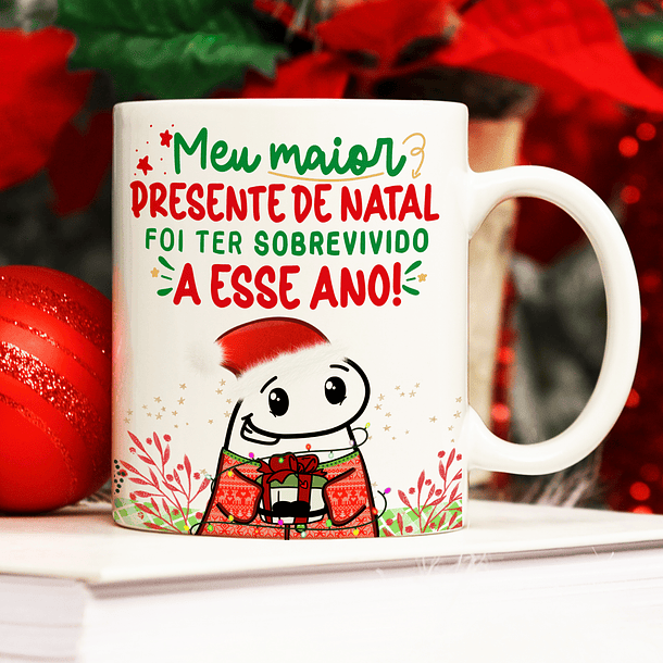 Arte Caneca Meu Maior Presente De Natal Foi Ter Sobrevivido A Esse Ano! Arquivo Png 1