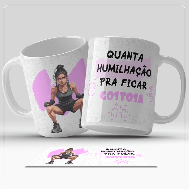 6 Artes para Caneca Academia Fitness Arquivos em Jpg 1