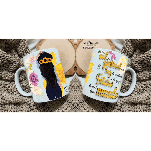 11 Artes para Caneca e Camisa Girassol Arquivos Editável 4