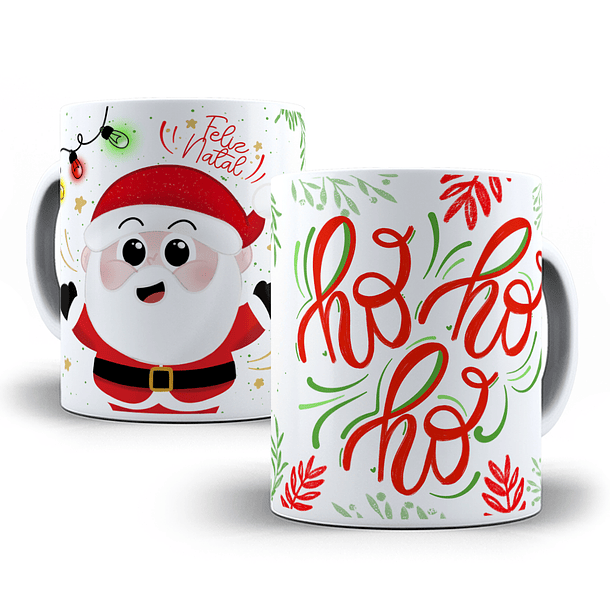 Arte Caneca Feliz Natal Hohoho Arquivo Png 