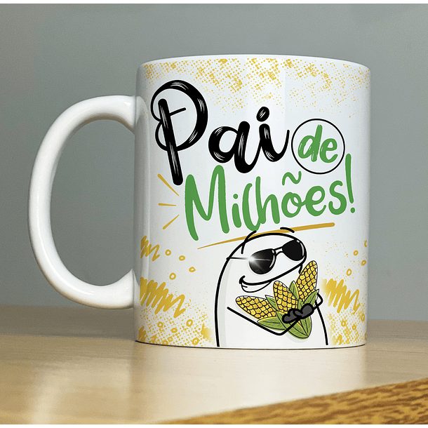 Arte Caneca Pai de Milhões!  Arquivo Png 
