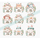 Kit Digital Páscoa Cut Bunnies em Png   6