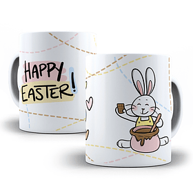 Arte Caneca Happy E Aster Arquivo Png