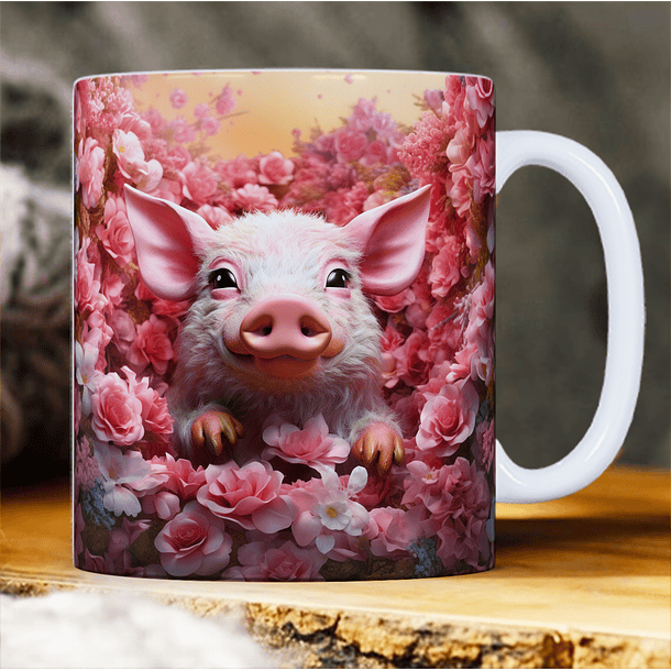 30 Artes para Caneca Animais 3d Arquivo em Jpg 12