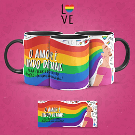 Arte Caneca O Amor É Lindo Demais Para Ficar Escondido Dentro De Um Armário! Arquivo Png