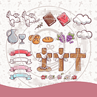 Kit Digital Jesus Deus Cristã em Png 8