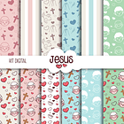 Kit Digital Jesus Deus Cristã em Png 9