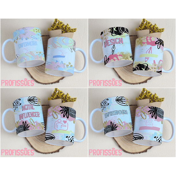 29 Arte para Caneca Profissões Arquivo Editável 3