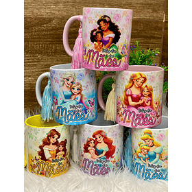 12 Artes Caneca Dia das Mães Princesas da Disney Arquivos em Jpg