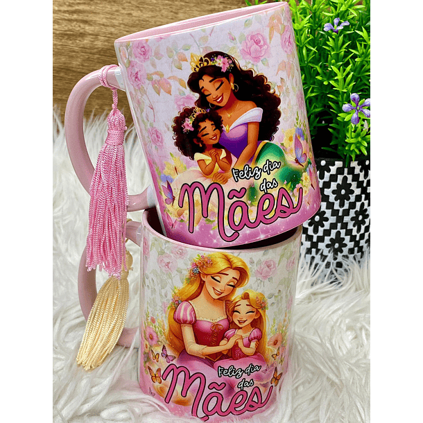 12 Artes Caneca Dia das Mães Princesas da Disney Arquivos em Jpg 5