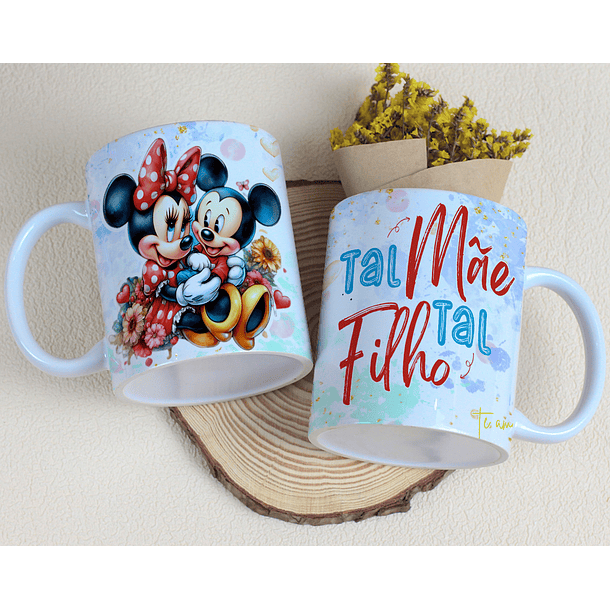 15 Artes para Caneca Dia das Mães Minnie e Margarida Arquivo Editável 11