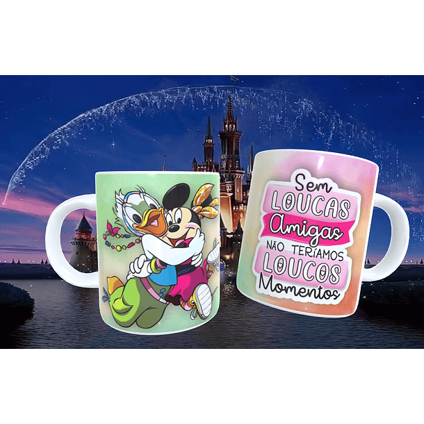 20 Artes para Caneca Amizade Disney Arquivo Editável  13
