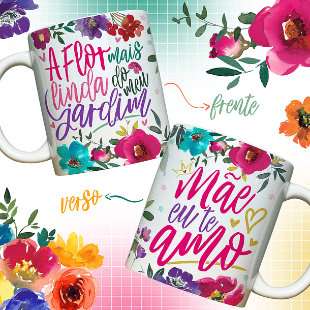 27 Artes para Caneca e Azulejo Dia das Mães Arquivo em Png 7