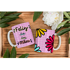 Arte Caneca Feliz Dia Das Mães Rosa e Amarela Arquivo Png 1