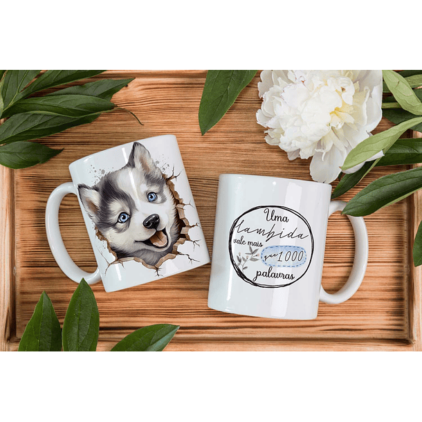 5 Artes para Caneca Pets Dogs 3D Arquivo em Editável 1