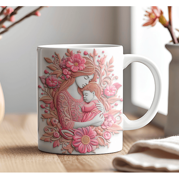 10 Artes Caneca Dia das Mães 3D Arquivo em Jpg 8