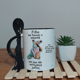 Artes Caneca Se Houver o amanhã em que não estejamos juntos - Mãe e Filho Arquivo Png 