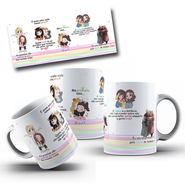 Arte Caneca Flork As pessoas vão entrar e sair das nossas vidas - Amigas Arquivo em Jpg 