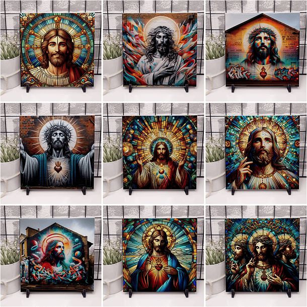 27 Artes para Azulejo Religioso Jesus Católico Arquivos em Jpg  2