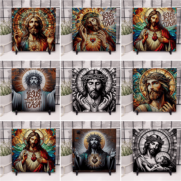 27 Artes para Azulejo Religioso Jesus Católico Arquivos em Jpg  3