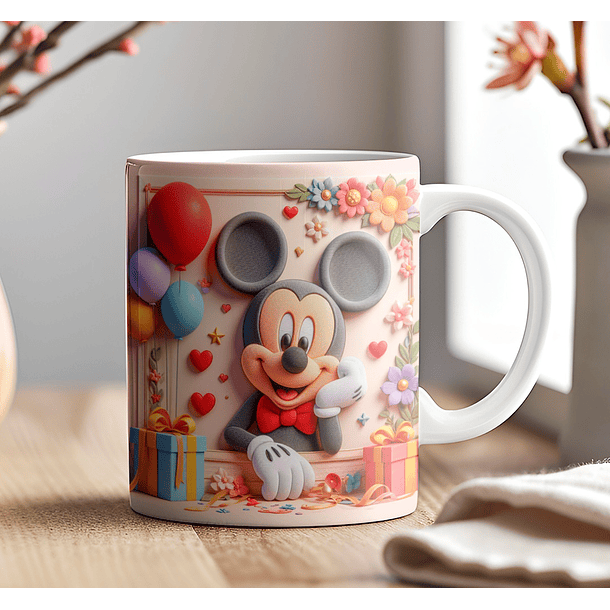 9 Artes para Caneca Aniversário Disney 3d Arquivos em Jpg 3