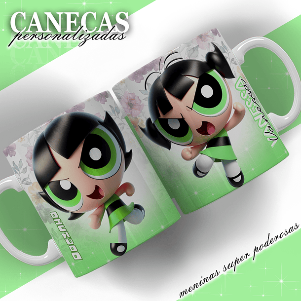 6 Artes para Caneca Meninas Super Poderosas 3d Arquivos em Jpg  5